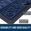 imageOLANLY Welcome Door Mat Indoor Outdoor Entrance Heavy Duty Sturdy Front Door Mat Waterproof AllWeather Doormat Stain Resistant Low Profile Easy Clean Patio Entryway Mat 295 x 17 Navy