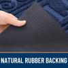 imageOLANLY Welcome Door Mat Indoor Outdoor Entrance Heavy Duty Sturdy Front Door Mat Waterproof AllWeather Doormat Stain Resistant Low Profile Easy Clean Patio Entryway Mat 295 x 17 Navy