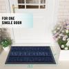 imageOLANLY Welcome Door Mat Indoor Outdoor Entrance Heavy Duty Sturdy Front Door Mat Waterproof AllWeather Doormat Stain Resistant Low Profile Easy Clean Patio Entryway Mat 295 x 17 Navy