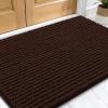 imageOLANLY Dog Door Mat for Muddy Paws 36x24 Ultra Absorbent Chenille Mud Doormat NonSlip Washable and Dirt Trapping Doormat for Indoor Entryway QuickDry Indoor Pet Bed Mats for Dogs GreyBrown
