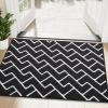 imageOLANLY Front Door Mat NonSlip Rubber Backing Dirt Resistant and Absorbent Washable Easy to Clean LowProfile Indoor Doormat for Back Door Entryway Inside Entrance 32x20 GreyDeep Black