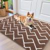 imageOLANLY Front Door Mat NonSlip Rubber Backing Dirt Resistant and Absorbent Washable Easy to Clean LowProfile Indoor Doormat for Back Door Entryway Inside Entrance 32x20 GreyCoffee