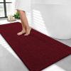image:imageOLANLY Thick Bathroom Rugs 30x20 Extra Soft Absorbent Chenille Bath Rugs Rubber Backing Machine Wash Dry Bath Mats for Bathroom Floor Tub and Shower Home Decor Accessories GreyBurgundy