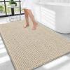 image:imageOLANLY Thick Bathroom Rugs 30x20 Extra Soft Absorbent Chenille Bath Rugs Rubber Backing Machine Wash Dry Bath Mats for Bathroom Floor Tub and Shower Home Decor Accessories GreySand