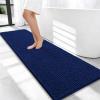 image:imageOLANLY Thick Bathroom Rugs 30x20 Extra Soft Absorbent Chenille Bath Rugs Rubber Backing Machine Wash Dry Bath Mats for Bathroom Floor Tub and Shower Home Decor Accessories GreyNavy