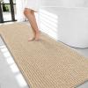 image:imageOLANLY Thick Bathroom Rugs 30x20 Extra Soft Absorbent Chenille Bath Rugs Rubber Backing Machine Wash Dry Bath Mats for Bathroom Floor Tub and Shower Home Decor Accessories GreyBeige
