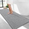 image:imageOLANLY Thick Bathroom Rugs 30x20 Extra Soft Absorbent Chenille Bath Rugs Rubber Backing Machine Wash Dry Bath Mats for Bathroom Floor Tub and Shower Home Decor Accessories GreyLight Grey