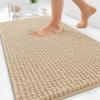 image:imageOLANLY Thick Bathroom Rugs 30x20 Extra Soft Absorbent Chenille Bath Rugs Rubber Backing Machine Wash Dry Bath Mats for Bathroom Floor Tub and Shower Home Decor Accessories GreyBeige