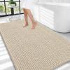 image:imageOLANLY Thick Bathroom Rugs 30x20 Extra Soft Absorbent Chenille Bath Rugs Rubber Backing Machine Wash Dry Bath Mats for Bathroom Floor Tub and Shower Home Decor Accessories GreySand
