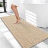 image:imageOLANLY Thick Bathroom Rugs 30x20 Extra Soft Absorbent Chenille Bath Rugs Rubber Backing Machine Wash Dry Bath Mats for Bathroom Floor Tub and Shower Home Decor Accessories GreyBeige