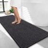 image:imageOLANLY Thick Bathroom Rugs 30x20 Extra Soft Absorbent Chenille Bath Rugs Rubber Backing Machine Wash Dry Bath Mats for Bathroom Floor Tub and Shower Home Decor Accessories GreyDark Grey