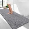 image:imageOLANLY Thick Bathroom Rugs 30x20 Extra Soft Absorbent Chenille Bath Rugs Rubber Backing Machine Wash Dry Bath Mats for Bathroom Floor Tub and Shower Home Decor Accessories GreyGrey