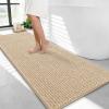 image:imageOLANLY Thick Bathroom Rugs 30x20 Extra Soft Absorbent Chenille Bath Rugs Rubber Backing Machine Wash Dry Bath Mats for Bathroom Floor Tub and Shower Home Decor Accessories GreyBeige