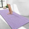 image:imageOLANLY Thick Bathroom Rugs 30x20 Extra Soft Absorbent Chenille Bath Rugs Rubber Backing Machine Wash Dry Bath Mats for Bathroom Floor Tub and Shower Home Decor Accessories GreyLavender