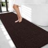 image:imageOLANLY Thick Bathroom Rugs 30x20 Extra Soft Absorbent Chenille Bath Rugs Rubber Backing Machine Wash Dry Bath Mats for Bathroom Floor Tub and Shower Home Decor Accessories GreyBrown