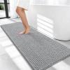 image:imageOLANLY Thick Bathroom Rugs 30x20 Extra Soft Absorbent Chenille Bath Rugs Rubber Backing Machine Wash Dry Bath Mats for Bathroom Floor Tub and Shower Home Decor Accessories GreyLight Grey