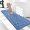 image:imageOLANLY Thick Bathroom Rugs 30x20 Extra Soft Absorbent Chenille Bath Rugs Rubber Backing Machine Wash Dry Bath Mats for Bathroom Floor Tub and Shower Home Decor Accessories GreyCornflower Blue