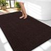 image:imageOLANLY Thick Bathroom Rugs 30x20 Extra Soft Absorbent Chenille Bath Rugs Rubber Backing Machine Wash Dry Bath Mats for Bathroom Floor Tub and Shower Home Decor Accessories GreyBrown