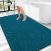 image:imageOLANLY Thick Bathroom Rugs 30x20 Extra Soft Absorbent Chenille Bath Rugs Rubber Backing Machine Wash Dry Bath Mats for Bathroom Floor Tub and Shower Home Decor Accessories GreyPeacock Blue