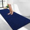 image:imageOLANLY Thick Bathroom Rugs 30x20 Extra Soft Absorbent Chenille Bath Rugs Rubber Backing Machine Wash Dry Bath Mats for Bathroom Floor Tub and Shower Home Decor Accessories GreyNavy