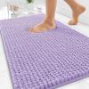 image:imageOLANLY Thick Bathroom Rugs 30x20 Extra Soft Absorbent Chenille Bath Rugs Rubber Backing Machine Wash Dry Bath Mats for Bathroom Floor Tub and Shower Home Decor Accessories GreyLavender