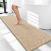 image:imageOLANLY Thick Bathroom Rugs 30x20 Extra Soft Absorbent Chenille Bath Rugs Rubber Backing Machine Wash Dry Bath Mats for Bathroom Floor Tub and Shower Home Decor Accessories GreyBeige