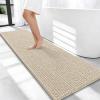 image:imageOLANLY Thick Bathroom Rugs 30x20 Extra Soft Absorbent Chenille Bath Rugs Rubber Backing Machine Wash Dry Bath Mats for Bathroom Floor Tub and Shower Home Decor Accessories GreySand