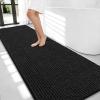 image:imageOLANLY Thick Bathroom Rugs 30x20 Extra Soft Absorbent Chenille Bath Rugs Rubber Backing Machine Wash Dry Bath Mats for Bathroom Floor Tub and Shower Home Decor Accessories GreyBlack