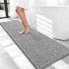 image:imageOLANLY Thick Bathroom Rugs 30x20 Extra Soft Absorbent Chenille Bath Rugs Rubber Backing Machine Wash Dry Bath Mats for Bathroom Floor Tub and Shower Home Decor Accessories GreyLight Grey