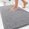 image:imageOLANLY Thick Bathroom Rugs 30x20 Extra Soft Absorbent Chenille Bath Rugs Rubber Backing Machine Wash Dry Bath Mats for Bathroom Floor Tub and Shower Home Decor Accessories GreyGrey