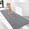 image:imageOLANLY Thick Bathroom Rugs 30x20 Extra Soft Absorbent Chenille Bath Rugs Rubber Backing Machine Wash Dry Bath Mats for Bathroom Floor Tub and Shower Home Decor Accessories GreyGrey
