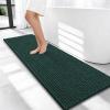 image:imageOLANLY Thick Bathroom Rugs 30x20 Extra Soft Absorbent Chenille Bath Rugs Rubber Backing Machine Wash Dry Bath Mats for Bathroom Floor Tub and Shower Home Decor Accessories GreyBlackish Green