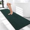 image:imageOLANLY Thick Bathroom Rugs 30x20 Extra Soft Absorbent Chenille Bath Rugs Rubber Backing Machine Wash Dry Bath Mats for Bathroom Floor Tub and Shower Home Decor Accessories GreyBlackish Green