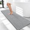 image:imageOLANLY Thick Bathroom Rugs 30x20 Extra Soft Absorbent Chenille Bath Rugs Rubber Backing Machine Wash Dry Bath Mats for Bathroom Floor Tub and Shower Home Decor Accessories GreyLight Grey