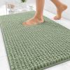 image:imageOLANLY Thick Bathroom Rugs 30x20 Extra Soft Absorbent Chenille Bath Rugs Rubber Backing Machine Wash Dry Bath Mats for Bathroom Floor Tub and Shower Home Decor Accessories GreySage Green