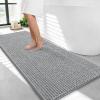 image:imageOLANLY Thick Bathroom Rugs 30x20 Extra Soft Absorbent Chenille Bath Rugs Rubber Backing Machine Wash Dry Bath Mats for Bathroom Floor Tub and Shower Home Decor Accessories GreyLight Grey