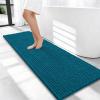 image:imageOLANLY Thick Bathroom Rugs 30x20 Extra Soft Absorbent Chenille Bath Rugs Rubber Backing Machine Wash Dry Bath Mats for Bathroom Floor Tub and Shower Home Decor Accessories GreyPeacock Blue