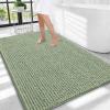 image:imageOLANLY Thick Bathroom Rugs 30x20 Extra Soft Absorbent Chenille Bath Rugs Rubber Backing Machine Wash Dry Bath Mats for Bathroom Floor Tub and Shower Home Decor Accessories GreySage Green