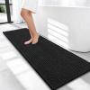 image:imageOLANLY Thick Bathroom Rugs 30x20 Extra Soft Absorbent Chenille Bath Rugs Rubber Backing Machine Wash Dry Bath Mats for Bathroom Floor Tub and Shower Home Decor Accessories GreyBlack