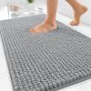 image:imageOLANLY Thick Bathroom Rugs 30x20 Extra Soft Absorbent Chenille Bath Rugs Rubber Backing Machine Wash Dry Bath Mats for Bathroom Floor Tub and Shower Home Decor Accessories GreyLight Grey