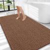 image:imageOLANLY Thick Bathroom Rugs 30x20 Extra Soft Absorbent Chenille Bath Rugs Rubber Backing Machine Wash Dry Bath Mats for Bathroom Floor Tub and Shower Home Decor Accessories GreyMocha
