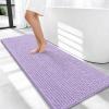 image:imageOLANLY Thick Bathroom Rugs 30x20 Extra Soft Absorbent Chenille Bath Rugs Rubber Backing Machine Wash Dry Bath Mats for Bathroom Floor Tub and Shower Home Decor Accessories GreyLavender