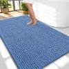image:imageOLANLY Thick Bathroom Rugs 30x20 Extra Soft Absorbent Chenille Bath Rugs Rubber Backing Machine Wash Dry Bath Mats for Bathroom Floor Tub and Shower Home Decor Accessories GreyCornflower Blue