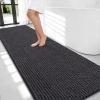 image:imageOLANLY Thick Bathroom Rugs 30x20 Extra Soft Absorbent Chenille Bath Rugs Rubber Backing Machine Wash Dry Bath Mats for Bathroom Floor Tub and Shower Home Decor Accessories GreyDark Grey