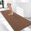 image:imageOLANLY Thick Bathroom Rugs 30x20 Extra Soft Absorbent Chenille Bath Rugs Rubber Backing Machine Wash Dry Bath Mats for Bathroom Floor Tub and Shower Home Decor Accessories GreyMocha