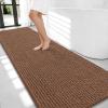 image:imageOLANLY Thick Bathroom Rugs 30x20 Extra Soft Absorbent Chenille Bath Rugs Rubber Backing Machine Wash Dry Bath Mats for Bathroom Floor Tub and Shower Home Decor Accessories GreyMocha