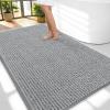 image:imageOLANLY Thick Bathroom Rugs 30x20 Extra Soft Absorbent Chenille Bath Rugs Rubber Backing Machine Wash Dry Bath Mats for Bathroom Floor Tub and Shower Home Decor Accessories GreyLight Grey
