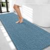 image:imageOLANLY Thick Bathroom Rugs 30x20 Extra Soft Absorbent Chenille Bath Rugs Rubber Backing Machine Wash Dry Bath Mats for Bathroom Floor Tub and Shower Home Decor Accessories GreyAiry Blue