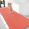 image:imageOLANLY Thick Bathroom Rugs 30x20 Extra Soft Absorbent Chenille Bath Rugs Rubber Backing Machine Wash Dry Bath Mats for Bathroom Floor Tub and Shower Home Decor Accessories GreyCoral