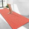 image:imageOLANLY Thick Bathroom Rugs 30x20 Extra Soft Absorbent Chenille Bath Rugs Rubber Backing Machine Wash Dry Bath Mats for Bathroom Floor Tub and Shower Home Decor Accessories GreyCoral